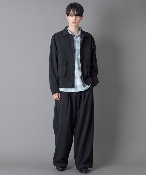 BROWNY(ブラウニー)の「BROWNY/【26年春夏新作】ダブルポケットショートジャケット(ブルゾン・メンズ・ブルー系その他/ブラック・MEDIUM/LARGE)」の15枚目の写真