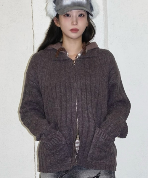 IDWS(アイドンワナセル)の「Wave Line Boucle Collar Knit Multi(カーディガン/ボレロ・レディース・その他・0/1/2)」の4枚目の写真