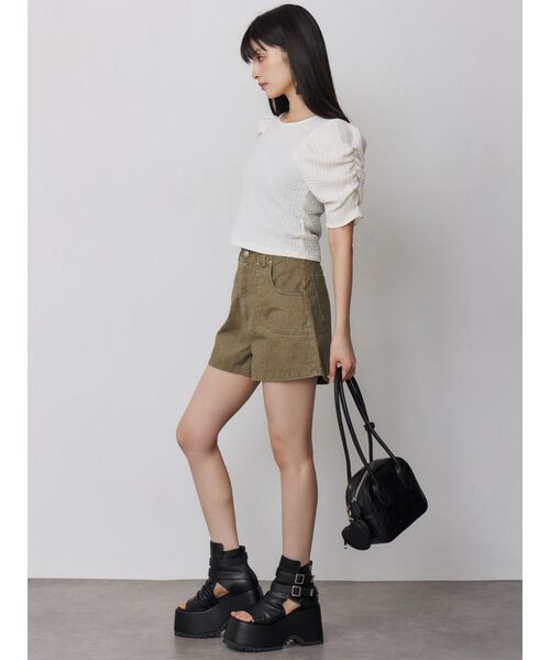 MURUA（ムルーア）の「ロングショルダースクエアボストンバッグ（ショルダーバッグ・レディース・ブラック/ブラウン・FREE）」の12枚目の写真