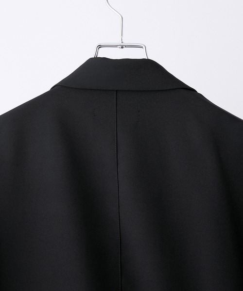 CLEL(クレイル)の「【CLEL】Asymmetry Sheer Tailored Jacket / アシンメトリー シアーテーラードジャケット(テーラードジャケット・メンズ・ブラック/チャコールグレー・L/M/S)」の7枚目の写真