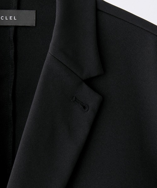 CLEL(クレイル)の「【CLEL】Asymmetry Sheer Tailored Jacket / アシンメトリー シアーテーラードジャケット(テーラードジャケット・メンズ・ブラック/チャコールグレー・L/M/S)」の13枚目の写真