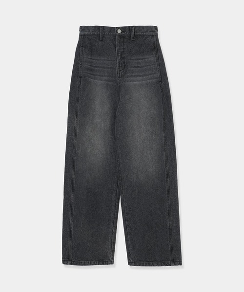 louren（ローレン ）の「【louren/ローレン】vintage side pocket denim/ビンテージサイドポケットデニムパンツ（デニムパンツ・レディース・インディゴブルー/ブラック・38/36）」の2枚目の写真