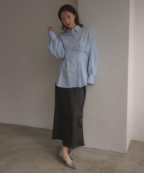 INGNI SOELA(イングソエラ)の「【INGNI SOELA】タックシャツ/WEB限定(シャツ/ブラウス・レディース・ピンク/ブルー/オフホワイト・FREE)」の21枚目の写真