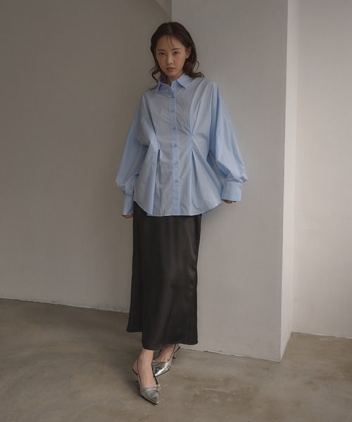 INGNI SOELA(イングソエラ)の「【INGNI SOELA】タックシャツ/WEB限定(シャツ/ブラウス・レディース・ピンク/ブルー/オフホワイト・FREE)」の12枚目の写真