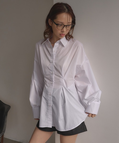 INGNI SOELA(イングソエラ)の「【INGNI SOELA】タックシャツ/WEB限定(シャツ/ブラウス・レディース・ピンク/ブルー/オフホワイト・FREE)」の7枚目の写真