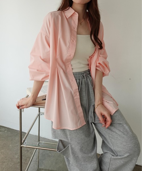 INGNI SOELA(イングソエラ)の「【INGNI SOELA】タックシャツ/WEB限定(シャツ/ブラウス・レディース・ピンク/ブルー/オフホワイト・FREE)」の18枚目の写真