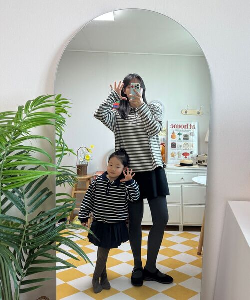 MALOUPE（マロップ）の「5113 ストライプ 裏毛 Tシャツ (ブラウン)（ポロシャツ・レディース・ブラウン・FREE）」の11枚目の写真