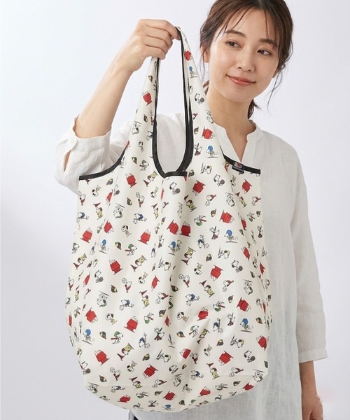 PEANUTS(ピーナッツ)の「FRUIT OF THE LOOM/フルーツオブザルーム エコバッグL1(エコバッグ/サブバッグ・レディース・アイボリー/チャコールグレー・ONE SIZE)」の1枚目の写真