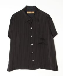 ROBES&CONFECTIONS | Robes & Confections/ローブス&コンフェクションズ/カラミストライプサテンＳＳシャツＷ(シャツ/ブラウス)