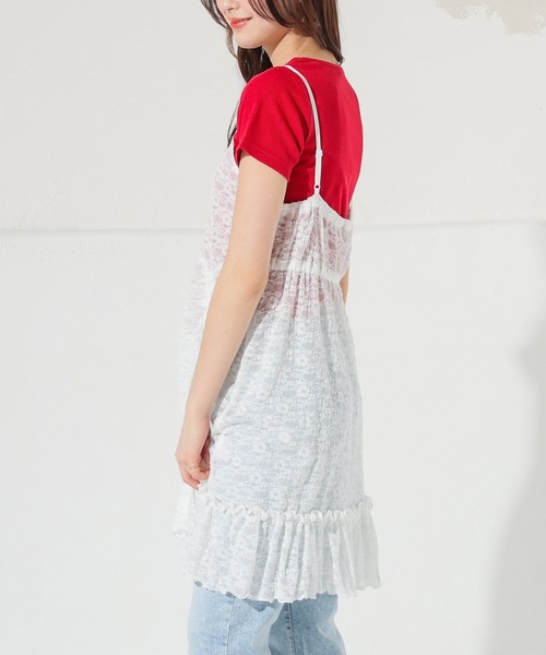 Honeys（ハニーズ）の「レースキャミワンピース（ワンピース・レディース・ブラック/ブラウン/ホワイト・L/M/S）」の7枚目の写真