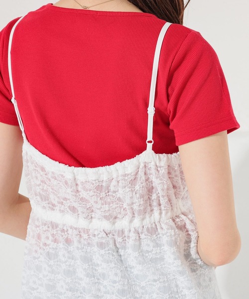 Honeys（ハニーズ）の「レースキャミワンピース（ワンピース・レディース・ブラック/ブラウン/ホワイト・L/M/S）」の11枚目の写真