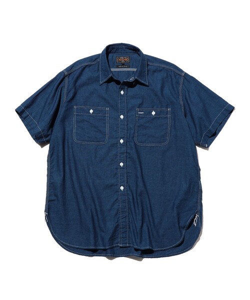 BEAMS PLUS(ビームスプラス)の「WORK Plain Indigo Chambray(シャツ/ブラウス・メンズ・インディゴブルー・LARGE/SMALL/X-LARGE/MEDIUM)」の1枚目の写真