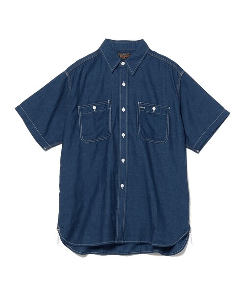 BEAMS PLUS(ビームスプラス)の「WORK Plain Indigo Chambray(シャツ/ブラウス・メンズ・インディゴブルー・LARGE/SMALL/X-LARGE/MEDIUM)」の7枚目の写真