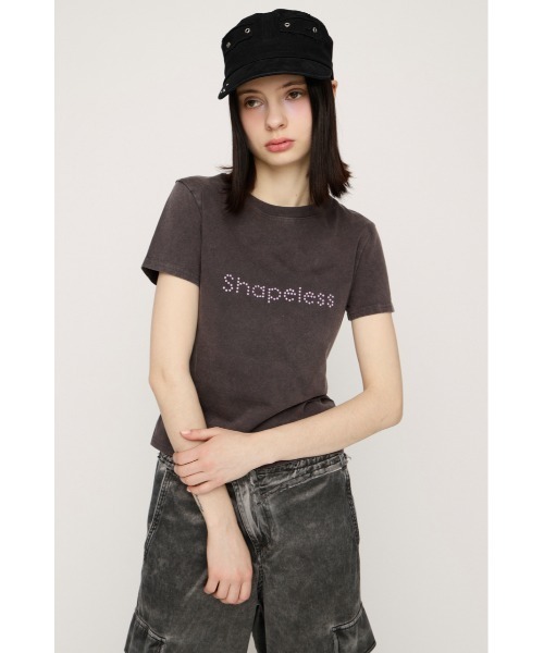 SLY（スライ）の「WASHED STONE LOGO T/SH ウォッシュドストーンロゴTシャツ 春服 夏服（Tシャツ/カットソー・レディース・ライトピンク/ライトブラック/カーキ/ライトブルー・FREE）」の9枚目の写真