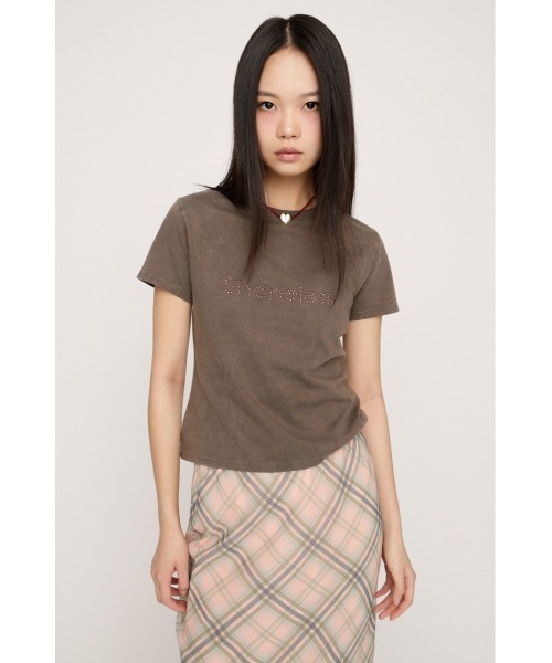 SLY（スライ）の「WASHED STONE LOGO T/SH ウォッシュドストーンロゴTシャツ 春服 夏服（Tシャツ/カットソー・レディース・ライトピンク/ライトブラック/カーキ/ライトブルー・FREE）」の17枚目の写真