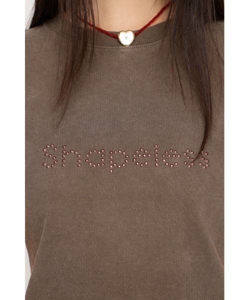 SLY（スライ）の「WASHED STONE LOGO T/SH ウォッシュドストーンロゴTシャツ 春服 夏服（Tシャツ/カットソー・レディース・ライトピンク/ライトブラック/カーキ/ライトブルー・FREE）」の19枚目の写真