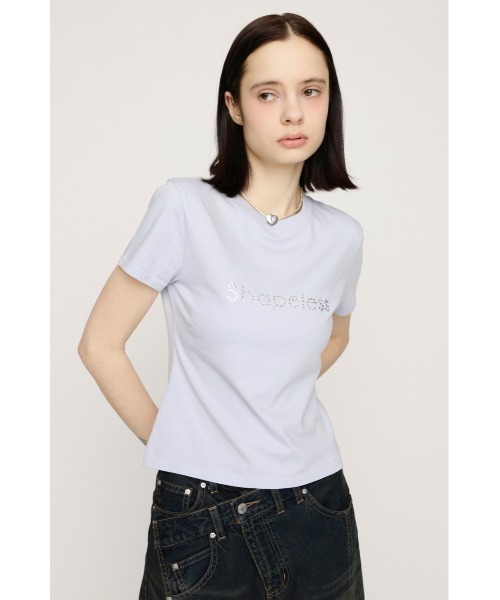 SLY（スライ）の「WASHED STONE LOGO T/SH ウォッシュドストーンロゴTシャツ 春服 夏服（Tシャツ/カットソー・レディース・ライトピンク/ライトブラック/カーキ/ライトブルー・FREE）」の21枚目の写真
