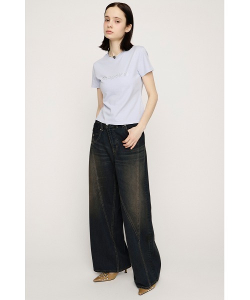 SLY（スライ）の「WASHED STONE LOGO T/SH ウォッシュドストーンロゴTシャツ 春服 夏服（Tシャツ/カットソー・レディース・ライトピンク/ライトブラック/カーキ/ライトブルー・FREE）」の22枚目の写真