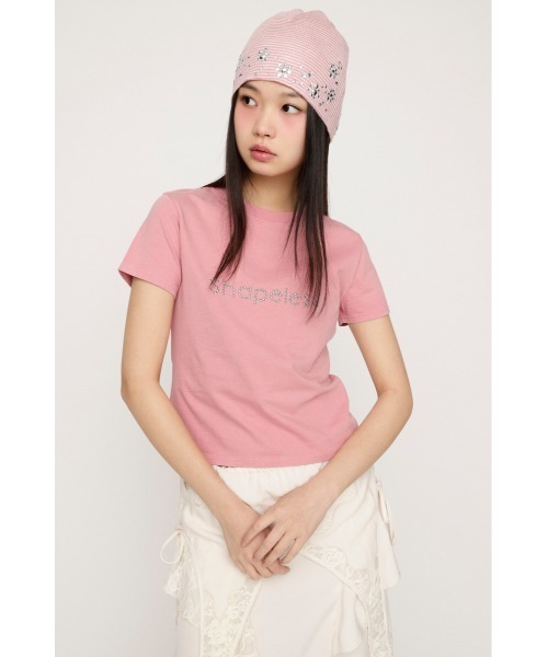 SLY（スライ）の「WASHED STONE LOGO T/SH ウォッシュドストーンロゴTシャツ 春服 夏服（Tシャツ/カットソー・レディース・ライトピンク/ライトブラック/カーキ/ライトブルー・FREE）」の6枚目の写真