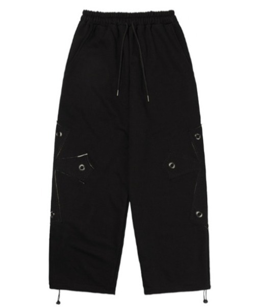 FANCY CLUB(ファンシークラブ)の「A'GEM/9 × .kom『FANCY CLUB/ファンシークラブ』BIG CROSS EYELET SWEATPANTS/ビッグクロス アイレットスウェットパンツ(スウェットパンツ・レディース・ホワイト/ブラック・FREE)」の13枚目の写真