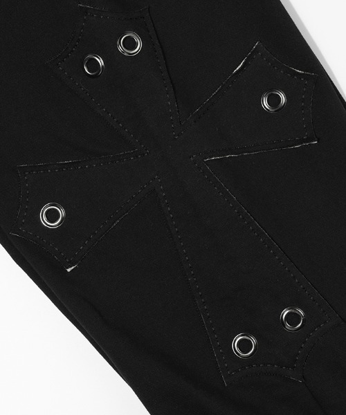 FANCY CLUB(ファンシークラブ)の「A'GEM/9 × .kom『FANCY CLUB/ファンシークラブ』BIG CROSS EYELET SWEATPANTS/ビッグクロス アイレットスウェットパンツ(スウェットパンツ・レディース・ホワイト/ブラック・FREE)」の15枚目の写真