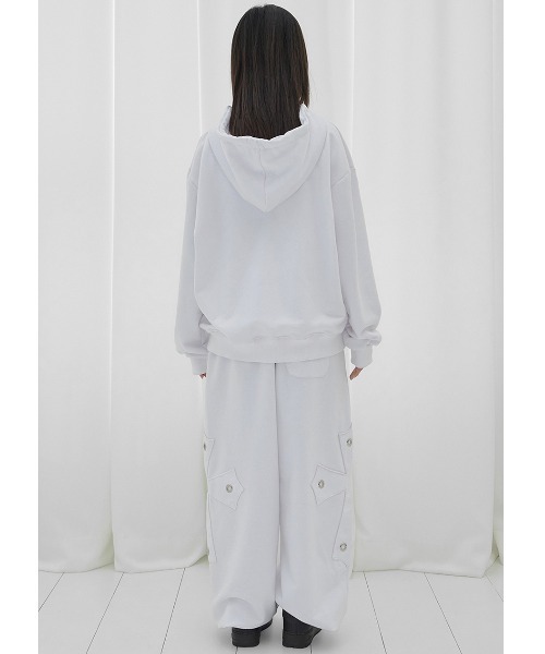 FANCY CLUB(ファンシークラブ)の「A'GEM/9 × .kom『FANCY CLUB/ファンシークラブ』BIG CROSS EYELET SWEATPANTS/ビッグクロス アイレットスウェットパンツ(スウェットパンツ・レディース・ホワイト/ブラック・FREE)」の12枚目の写真