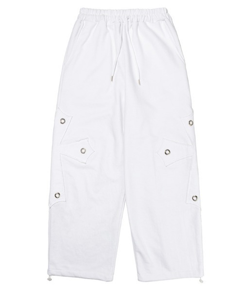 FANCY CLUB(ファンシークラブ)の「A'GEM/9 × .kom『FANCY CLUB/ファンシークラブ』BIG CROSS EYELET SWEATPANTS/ビッグクロス アイレットスウェットパンツ(スウェットパンツ・レディース・ホワイト/ブラック・FREE)」の18枚目の写真