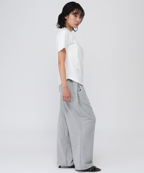 3.3 Field Trip (3.3フィールドトリップ)の「3.3 Field Trip/ストーンクロスロゴストール付きTシャツ(Tシャツ/カットソー・レディース・ブラック/グレー/ホワイト・FREE)」の8枚目の写真