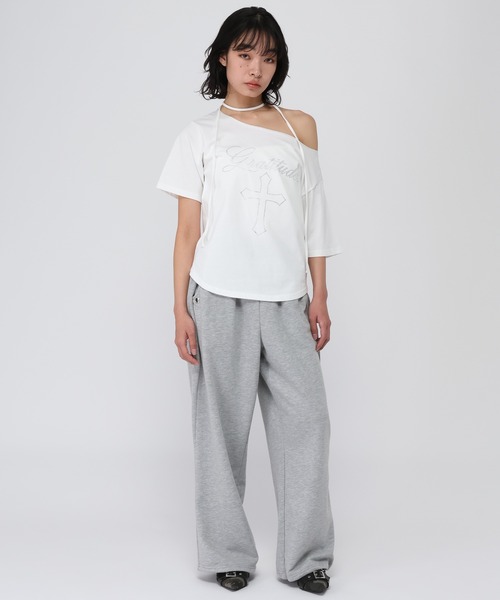 3.3 Field Trip (3.3フィールドトリップ)の「3.3 Field Trip/ストーンクロスロゴストール付きTシャツ(Tシャツ/カットソー・レディース・ブラック/グレー/ホワイト・FREE)」の7枚目の写真