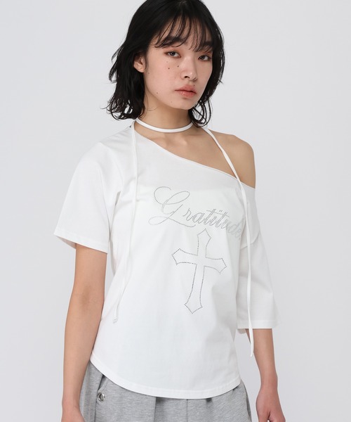 3.3 Field Trip (3.3フィールドトリップ)の「3.3 Field Trip/ストーンクロスロゴストール付きTシャツ(Tシャツ/カットソー・レディース・ブラック/グレー/ホワイト・FREE)」の10枚目の写真