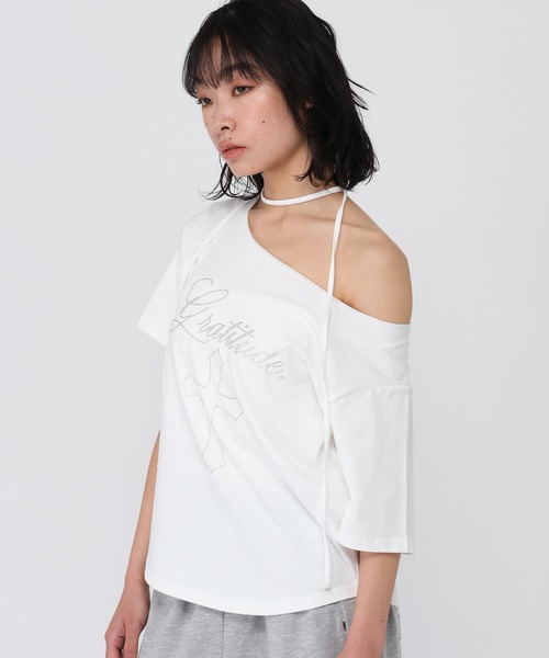 3.3 Field Trip (3.3フィールドトリップ)の「3.3 Field Trip/ストーンクロスロゴストール付きTシャツ(Tシャツ/カットソー・レディース・ブラック/グレー/ホワイト・FREE)」の11枚目の写真