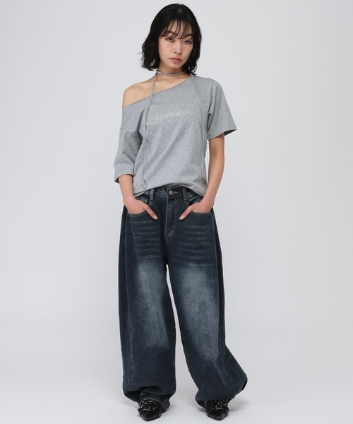 3.3 Field Trip (3.3フィールドトリップ)の「3.3 Field Trip/ストーンクロスロゴストール付きTシャツ(Tシャツ/カットソー・レディース・ブラック/グレー/ホワイト・FREE)」の12枚目の写真