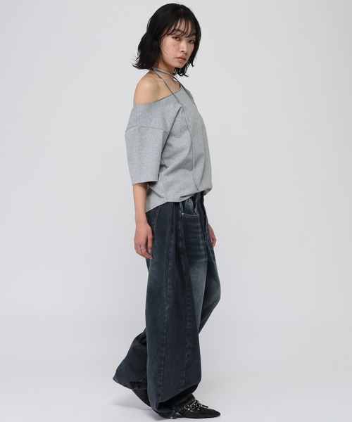 3.3 Field Trip (3.3フィールドトリップ)の「3.3 Field Trip/ストーンクロスロゴストール付きTシャツ(Tシャツ/カットソー・レディース・ブラック/グレー/ホワイト・FREE)」の13枚目の写真