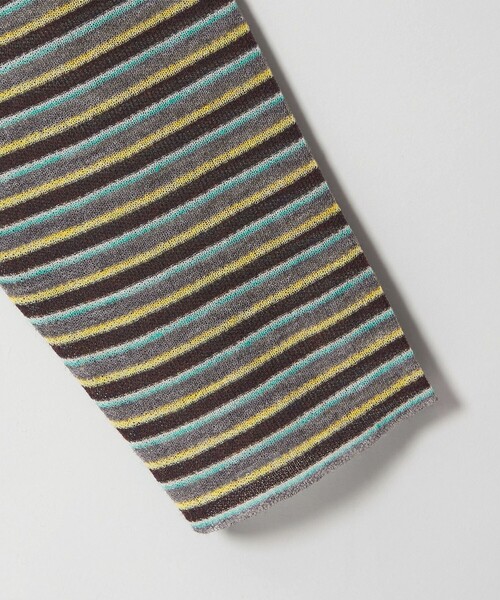 6(ロク)の「<6(ROKU)>ポリエステル麻 ボーダー ニット(ニット/セーター・レディース・グレー系/ホワイト・FREE)」の16枚目の写真