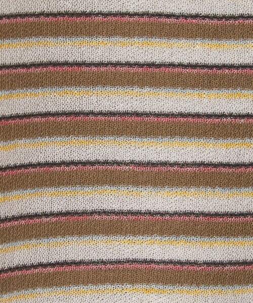 6(ロク)の「<6(ROKU)>ポリエステル麻 ボーダー ニット(ニット/セーター・レディース・グレー系/ホワイト・FREE)」の7枚目の写真