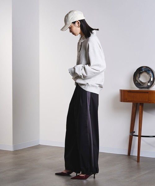 ROSE BUD(ローズバッド)の「HALF BUTTON PULLOVER(スウェット・レディース・ネイビー/ライトピンク/グレー・ONE SIZE)」の8枚目の写真