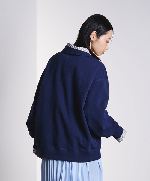 ROSE BUD(ローズバッド)の「HALF BUTTON PULLOVER(スウェット・レディース・ネイビー/ライトピンク/グレー・ONE SIZE)」の14枚目の写真