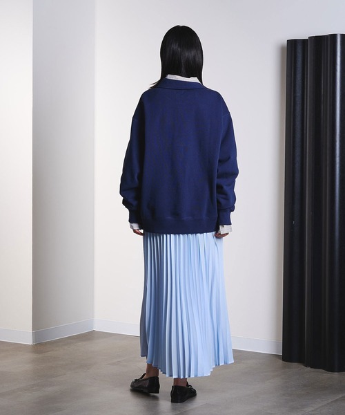 ROSE BUD(ローズバッド)の「HALF BUTTON PULLOVER(スウェット・レディース・ネイビー/ライトピンク/グレー・ONE SIZE)」の17枚目の写真