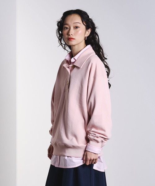 ROSE BUD(ローズバッド)の「HALF BUTTON PULLOVER(スウェット・レディース・ネイビー/ライトピンク/グレー・ONE SIZE)」の20枚目の写真