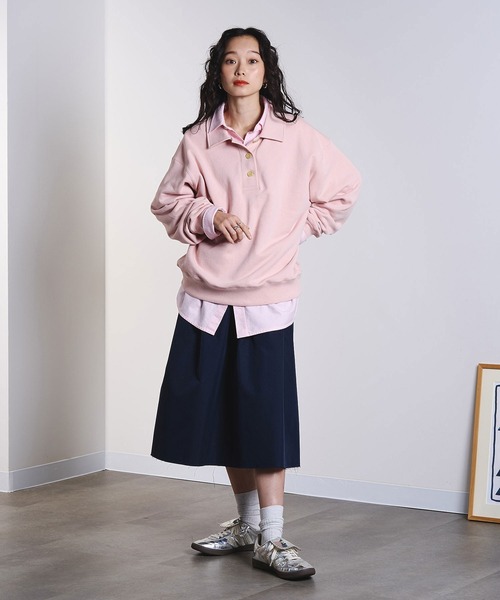 ROSE BUD(ローズバッド)の「HALF BUTTON PULLOVER(スウェット・レディース・ネイビー/ライトピンク/グレー・ONE SIZE)」の22枚目の写真