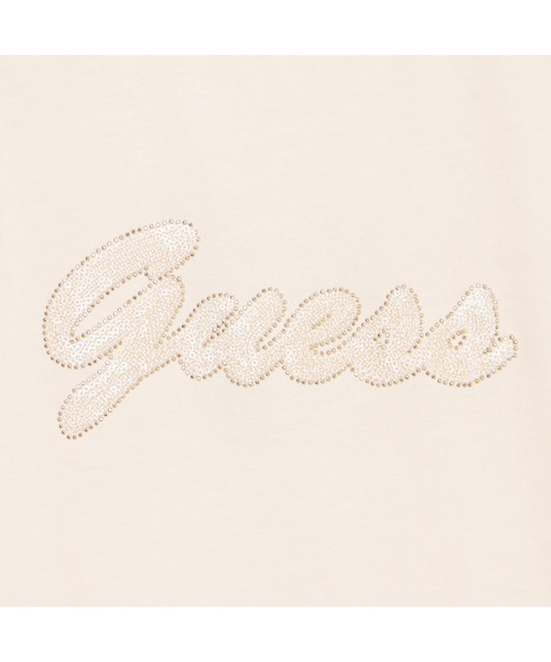 Guess(ゲス)の「Short Sleeves Crew Neck 3D GUESS Script Tee 半袖Tシャツ(Tシャツ/カットソー・レディース・ベージュ/ライトベージュ/ブラック・X-SMALL/SMALL/MEDIUM/LARGE)」の15枚目の写真