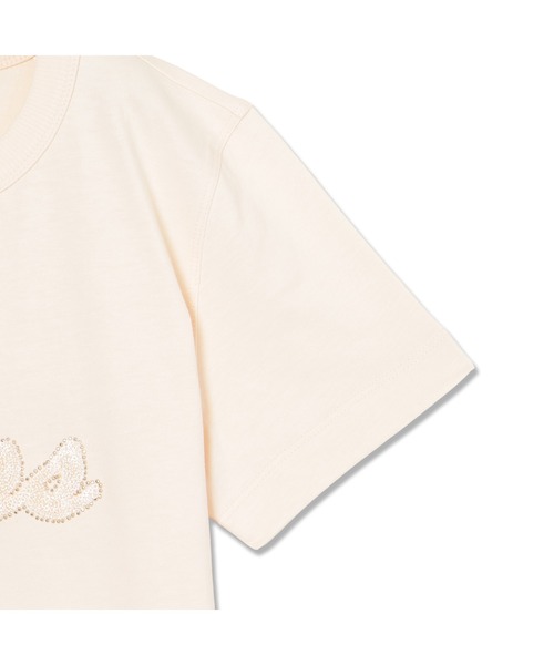 Guess(ゲス)の「Short Sleeves Crew Neck 3D GUESS Script Tee 半袖Tシャツ(Tシャツ/カットソー・レディース・ベージュ/ライトベージュ/ブラック・X-SMALL/SMALL/MEDIUM/LARGE)」の16枚目の写真