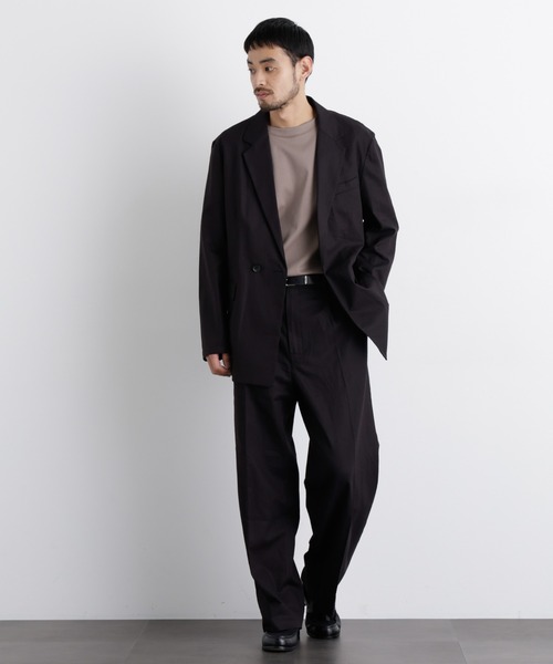 NANO universe(ナノユニバース)の「「FRENCH LINEN」 リネンコットンストレートパンツ(セットアップ可)(その他パンツ・メンズ・ブラック/ベージュ系その他・S/M/L)」の13枚目の写真