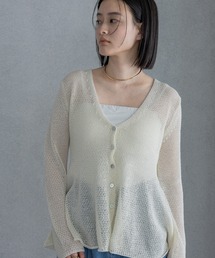 A part by | ペプラムニットカーディガン(カーディガン/ボレロ)