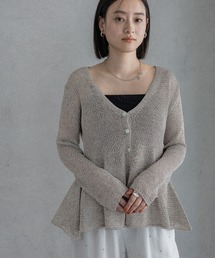 A part by | ペプラムニットカーディガン(カーディガン/ボレロ)