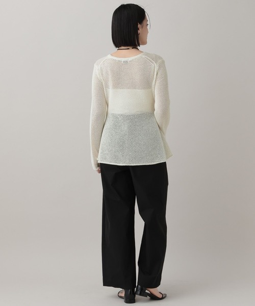 A part by（アパートバイ）の「ペプラムニットカーディガン（カーディガン/ボレロ・レディース・グレー系その他4/オフホワイト/ブラック・FREE）」の6枚目の写真