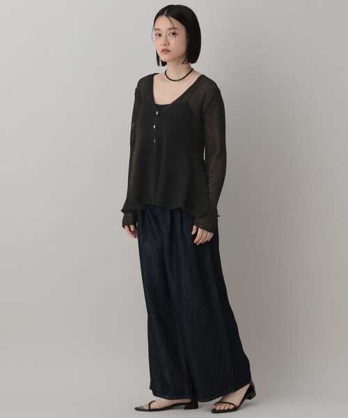 A part by（アパートバイ）の「ペプラムニットカーディガン（カーディガン/ボレロ・レディース・グレー系その他4/オフホワイト/ブラック・FREE）」の13枚目の写真