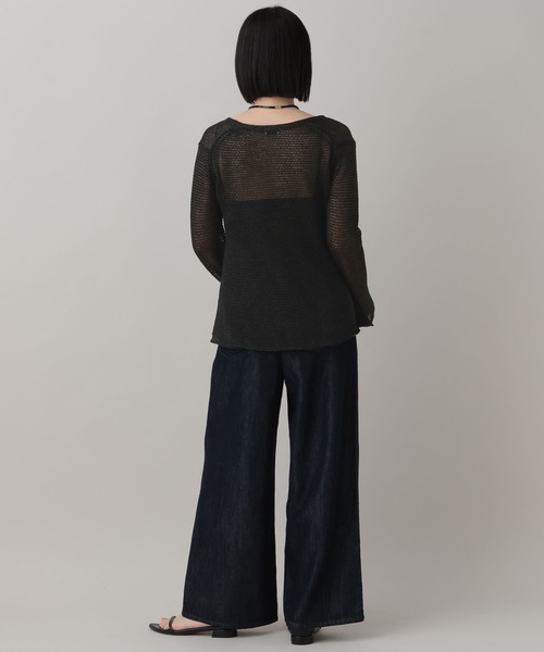 A part by（アパートバイ）の「ペプラムニットカーディガン（カーディガン/ボレロ・レディース・グレー系その他4/オフホワイト/ブラック・FREE）」の14枚目の写真