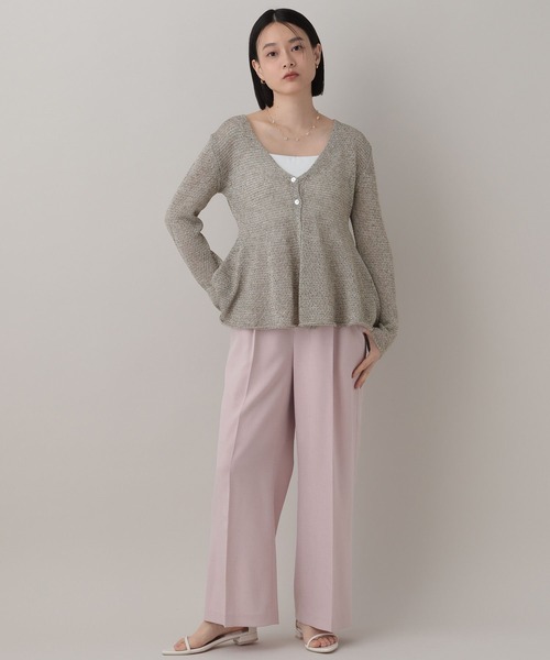 A part by（アパートバイ）の「ペプラムニットカーディガン（カーディガン/ボレロ・レディース・グレー系その他4/オフホワイト/ブラック・FREE）」の19枚目の写真