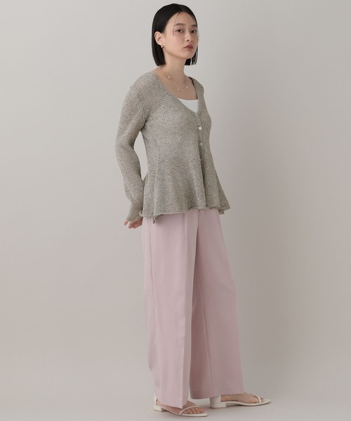 A part by（アパートバイ）の「ペプラムニットカーディガン（カーディガン/ボレロ・レディース・グレー系その他4/オフホワイト/ブラック・FREE）」の22枚目の写真